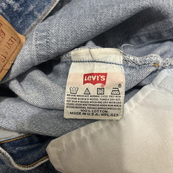 Vintage Levis 501 XX Jeans 34x34 Men Blue Button Fly Made in USA 90s Distressed - Picture 5 of 9